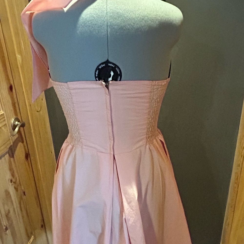 Unique Vintage 50s Peach halter bust shelf dress sz XL - Picture 8 of 8